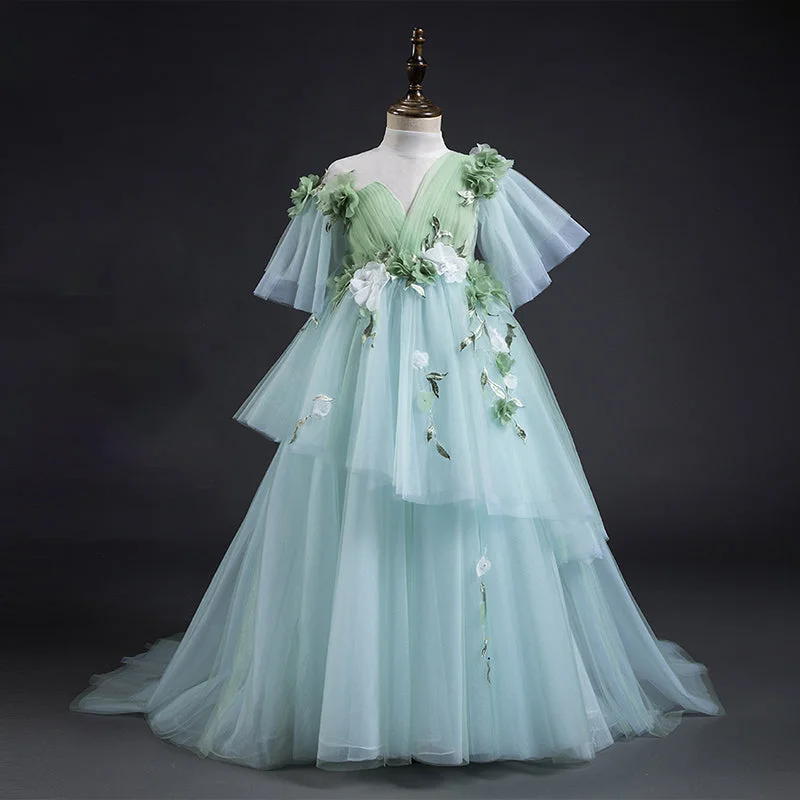 Savings Alert Flower Girl Dress Children Easter Dress Luxury Puffy Communion  Princess Wedding Pageant Dress