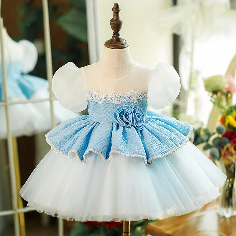 Sneak Peek Sale Flower Girl Dress Toddler Mesh Puff Sleeve Puffy Princess Party Dress Sneak Peek Sale Flower Girl Dress Toddler Mesh Puff Sleeve Puffy Princess Party Dress