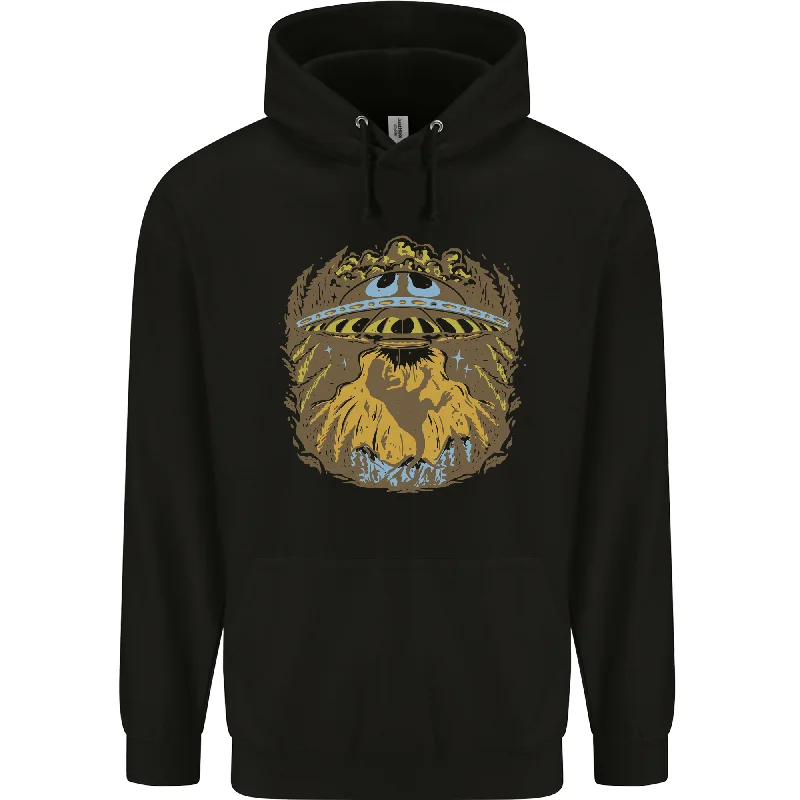 Price Meltdown Dinosaur Abduction Aliens UFO T-Rex Mens 80% Cotton Hoodie