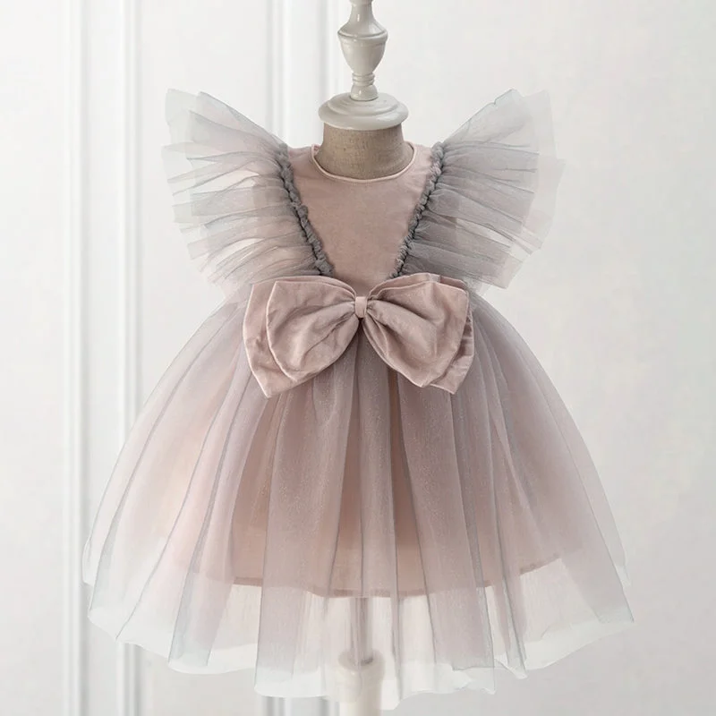 Can't Miss Baby Girl Dress Toddler Ball Gowns Communion Summer Bow Mesh Princess Dress Can't Miss Baby Girl Dress Toddler Ball Gowns Communion Summer Bow Mesh Princess Dress