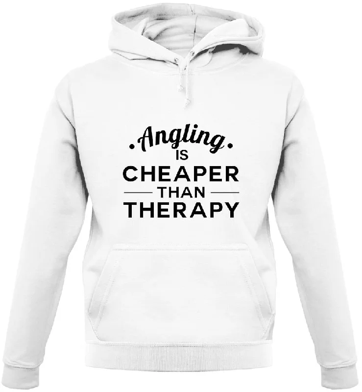 Lowest Price Angling Is Cheaper Than Therapy Unisex Hoodie