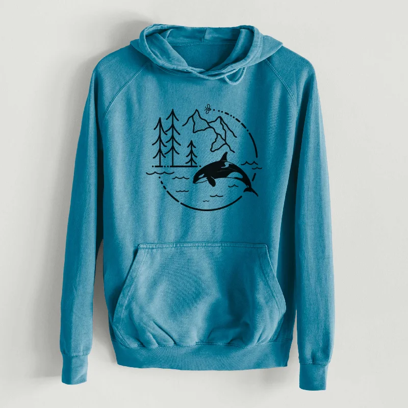 It's All Connected - Orca  - Mid-Weight Unisex Vintage 100% Cotton Hoodie