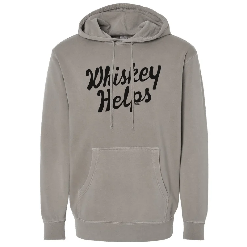 Deal Zone Whiskey Helps Vintage Wash Pullover Hoodie