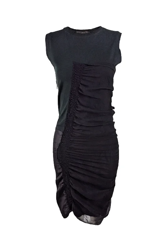 Mega Deal Vintage Silk Chiffon, Taffeta & Cotton Jersey Minimalist Dress, 1990s