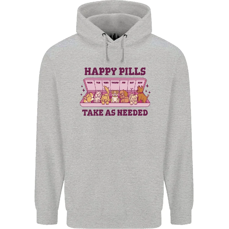 Limited Time Discount Dog Happy Pills Mens 80% Cotton Hoodie