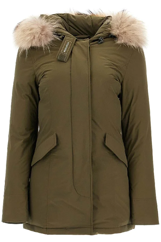 Blowout Sale Luxury Arctic Parka With Fur  - Khaki