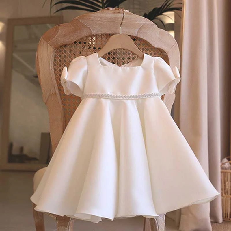 Hot Deal Baby Girl and Toddler Formal Princess Dress White Big Bow Christening Dress Hot Deal Baby Girl and Toddler Formal Princess Dress White Big Bow Christening Dress