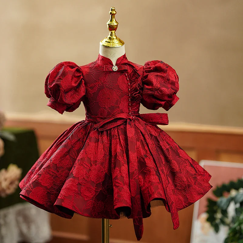 Hurry In Girl Christmas Dress Baby Girl Princess Dress Girl Formal Dress Summer Puff Sleeve  Dress