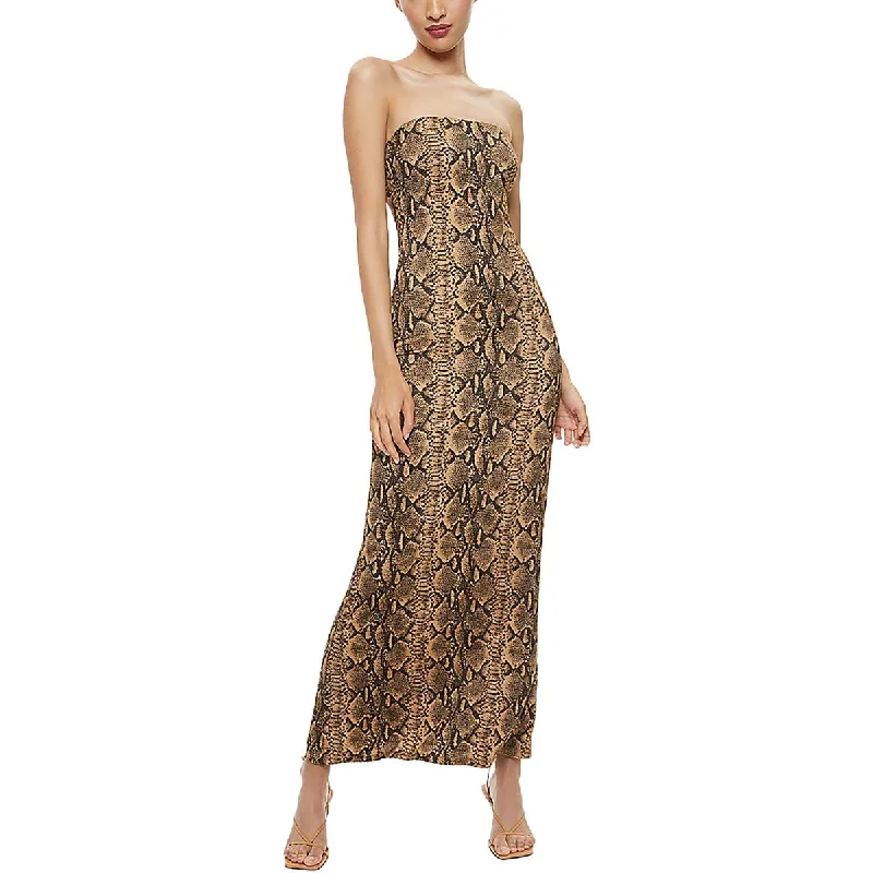 Alice and Olivia Womens Printed Casual Maxi Dress