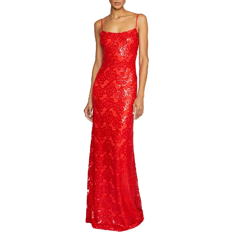 ML Monique Lhuillier Womens Layered Full Length Evening Dress