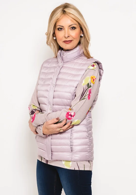 Price Rollback Leon Collection Ribbon Trim Quilted Gilet, Pink