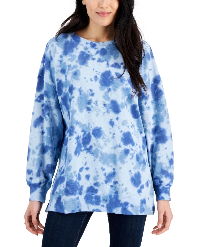 Online Only Style & Co Printed Oversized Sweatshirt