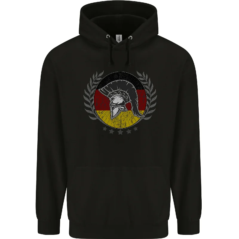 Discount Extravaganza German Bodybuilding Flag Gym Training Spartan Mens 80% Cotton Hoodie