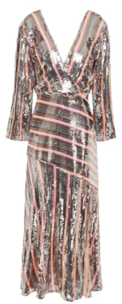 Price Reduction Tyra Sequin Wrap Dress