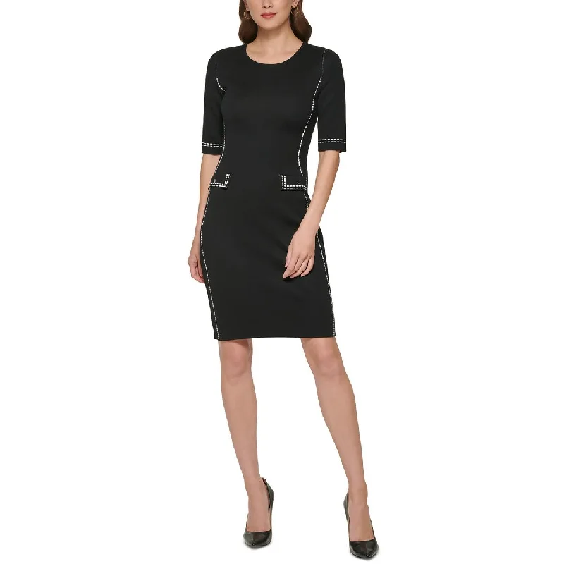 DKNY Womens Pocket Rayon Sweaterdress