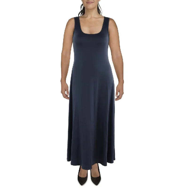 24seven Comfort Apparel Womens Full Length Stretch Maxi Dress