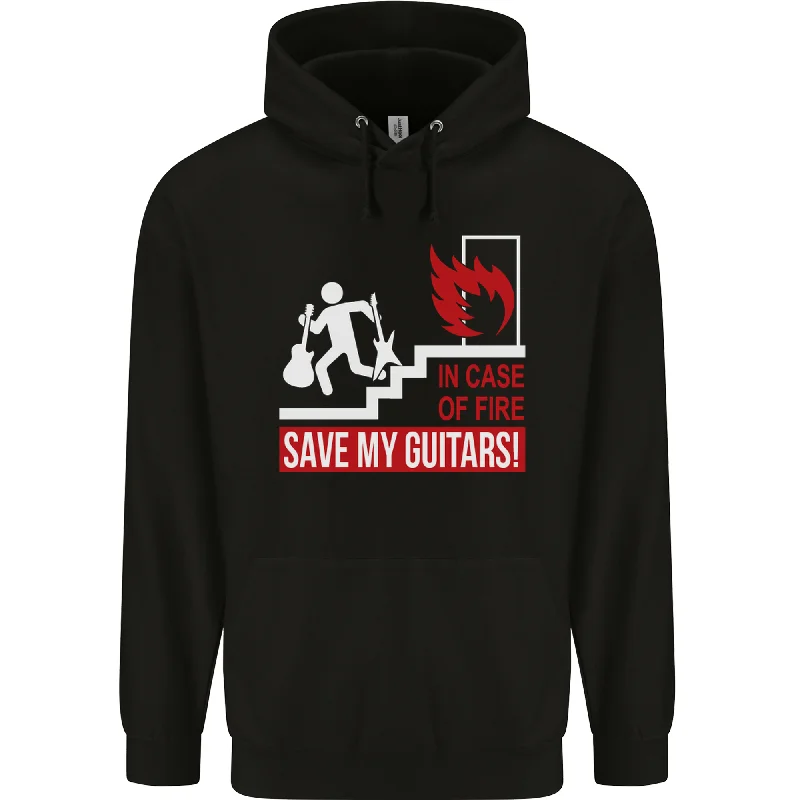 Markdowns In Case of Emergency Save My Guitars Mens 80% Cotton Hoodie