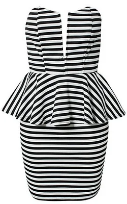 Special Promotion Peplum Striped Dress