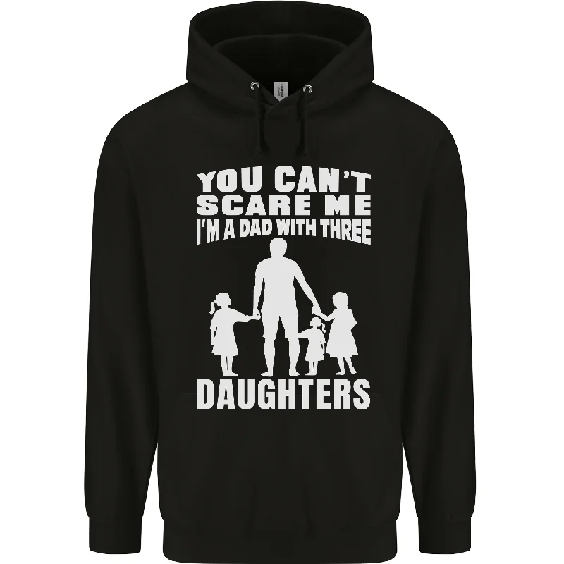 Markdown Madness Dad With Three Daughters Funny Fathers Day Mens 80% Cotton Hoodie