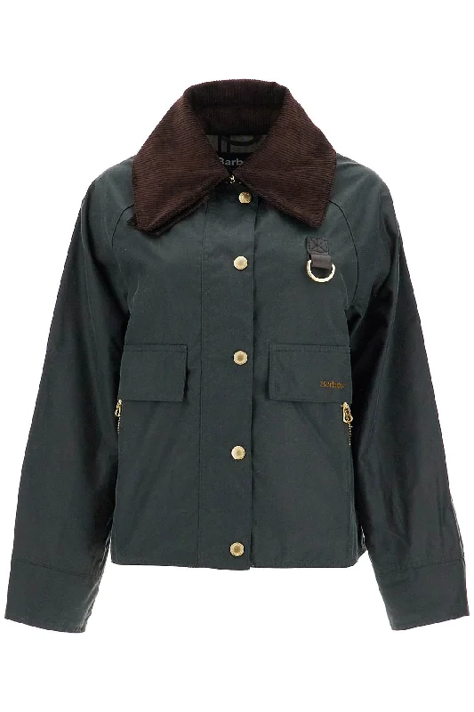 A-line Cotton Waxed Jacket  - Green