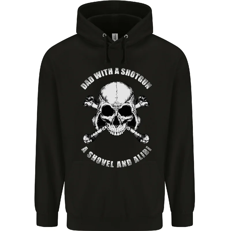 Special Buy Dad With a Shovel Alibi Fathers Day Skull Mens 80% Cotton Hoodie