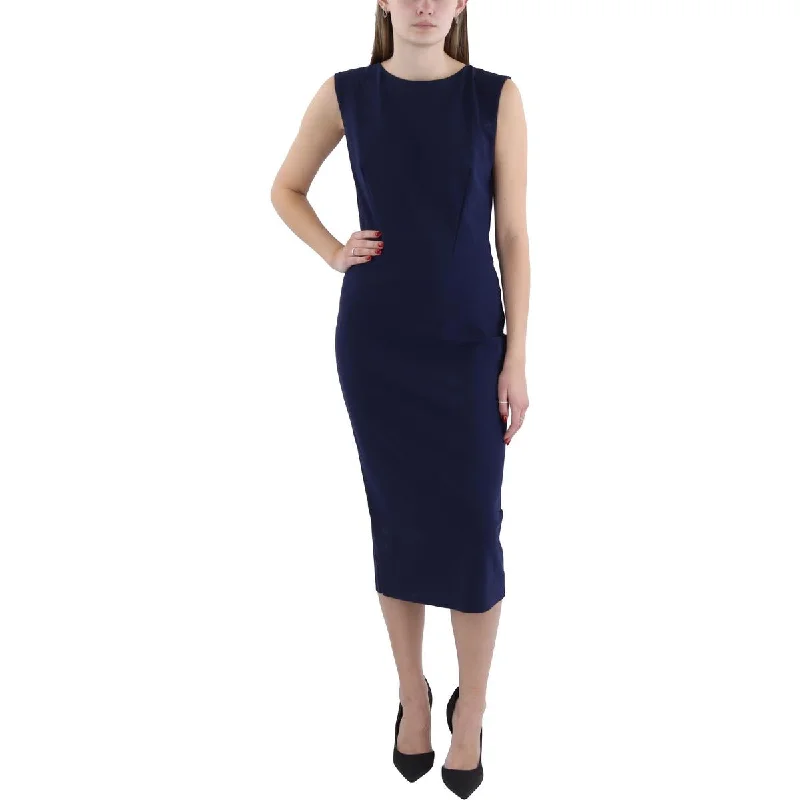 Chiara Boni Womens Midi Sleeveless Wear To Work Dress