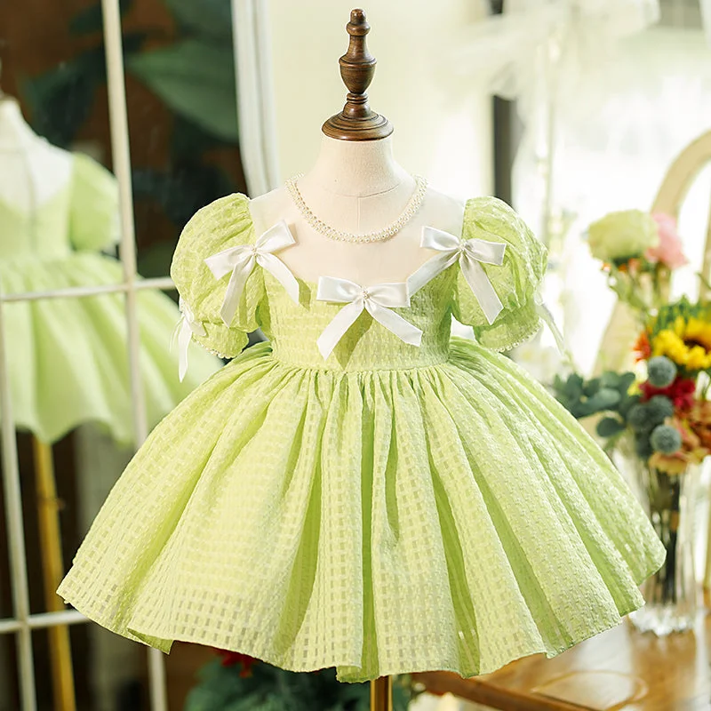 Best Bargains Baby Girl Daily Dress Toddler Summer Green Bow Knot Puff Sleeve Birthday Party Dress Best Bargains Baby Girl Daily Dress Toddler Summer Green Bow Knot Puff Sleeve Birthday Party Dress