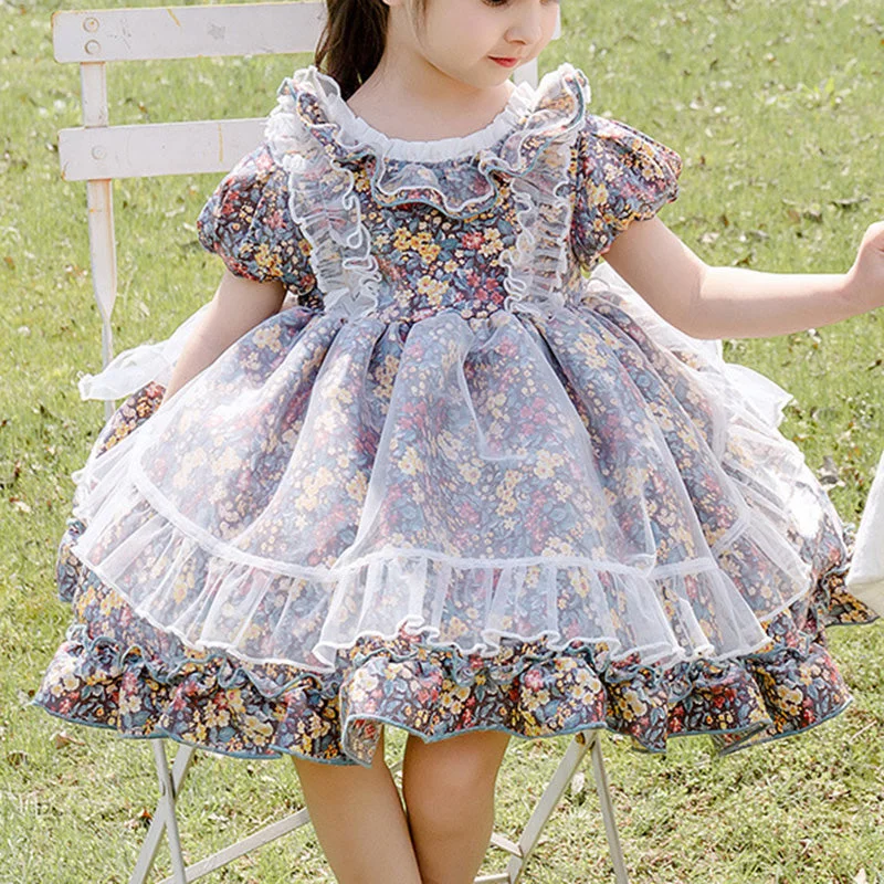 Early Access Baby Girl Dress Toddler Ball Gowns Summer Short Sleeve Vintage Print Princess Dress Early Access Baby Girl Dress Toddler Ball Gowns Summer Short Sleeve Vintage Print Princess Dress