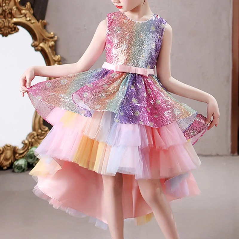 Super Sale Girls Pageant Dresses Gorgeous Lace Sleeveless Ball Gown Rainbow Formal Dress Super Sale Girls Pageant Dresses Gorgeous Lace Sleeveless Ball Gown Rainbow Formal Dress
