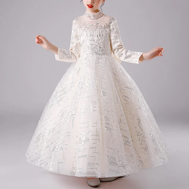 Can't Miss Toddler First Communion Dress Girl Elegant Long Sleeve Bow Knot Fluffy Princess Cake Pageant Dress Can't Miss Toddler First Communion Dress Girl Elegant Long Sleeve Bow Knot Fluffy Princess Cake Pageant Dress