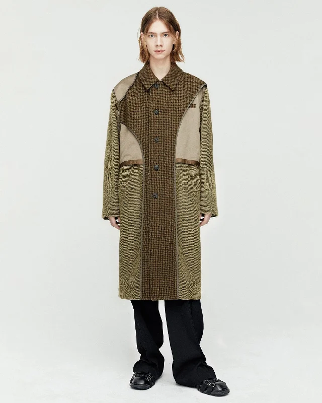 Price Drop UNISEX INSIDE-OUT WOOL COAT awa641u(BROWN)