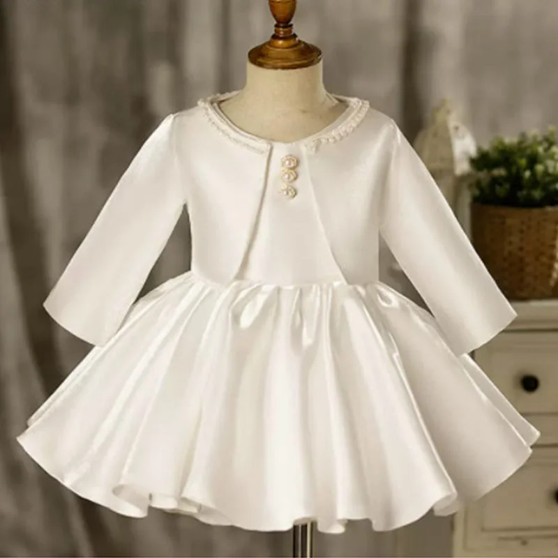 Holiday Sale Flower Girl Dress Toddler Ball Gowns Birthday Party White Fluffy Christening Dress Holiday Sale Flower Girl Dress Toddler Ball Gowns Birthday Party White Fluffy Christening Dress