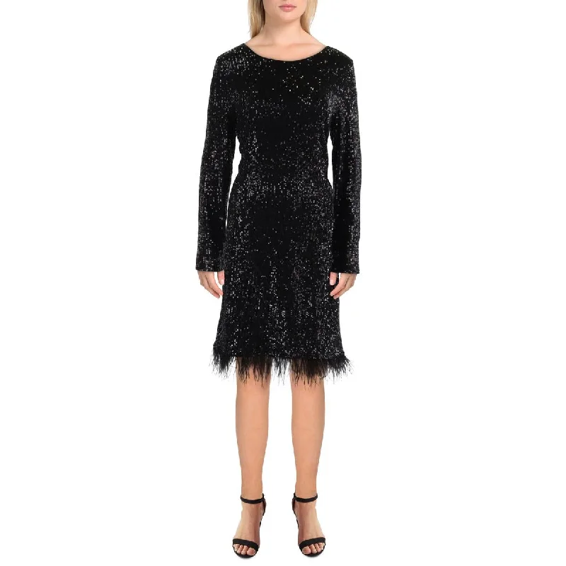 Referral Discount Nanette Nanette Lepore Womens Sequined Fringe Cocktail And Party Dress