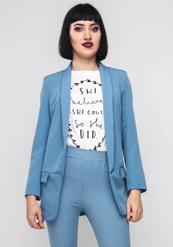 Flash Deals Seventy1 Long Blazer, Powder Blue