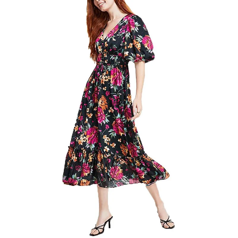 Kensie Dresses Womens Floral Print Maxi Sundress