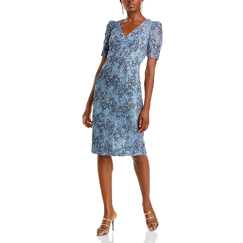 Aqua Womens Midi Sequined Cocktail And Party Dress