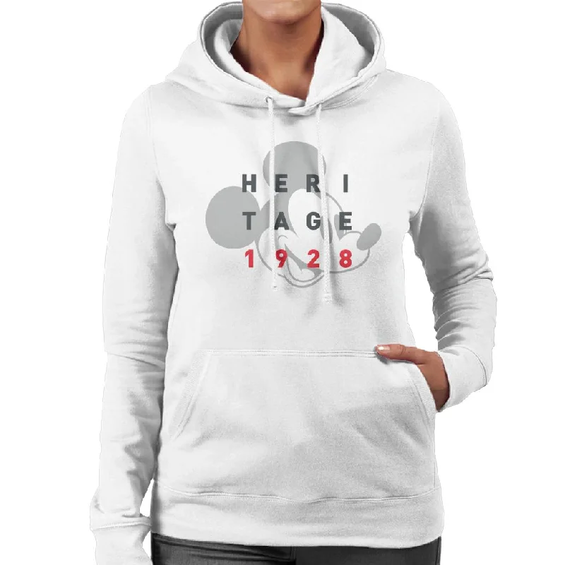 Price Slash Disney Mickey Mouse Heritage 1928 Women's Hooded Sweatshirt
