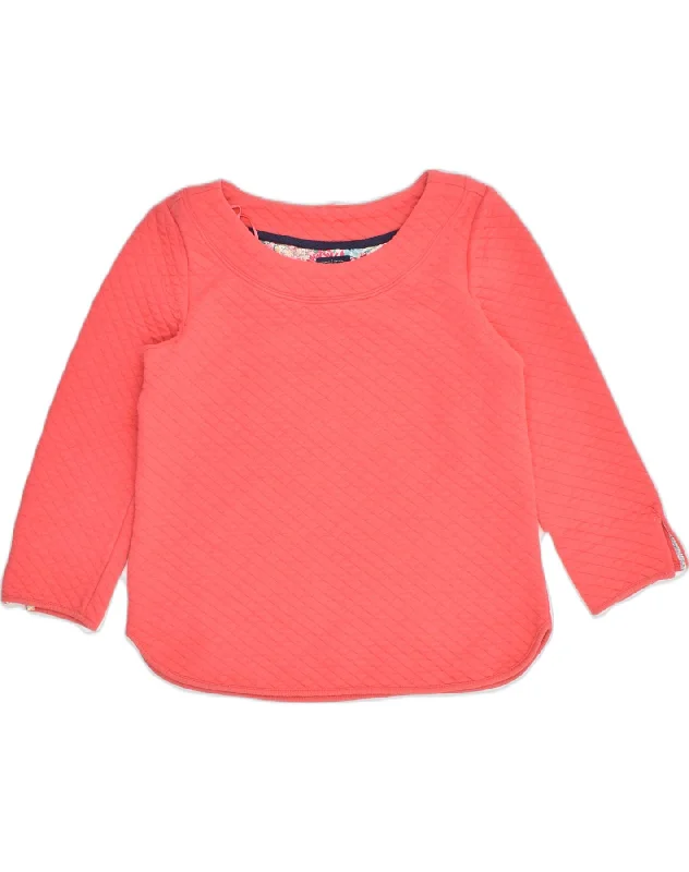 Factory Direct Sale JOULES Womens 3/4 Sleeve Sweatshirt Jumper UK 10 Small  Red Cotton