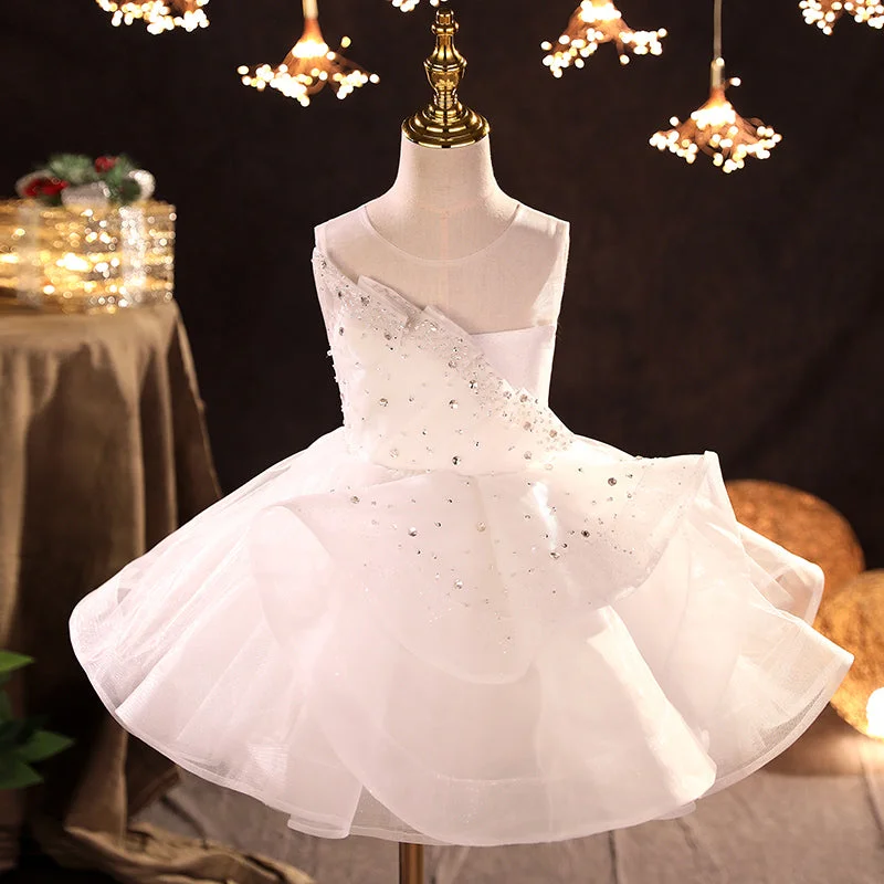 Special Discount Baby Girl Dress Toddler Flower Baptism White Wedding Sleeveless Christening Princess Dress Special Discount Baby Girl Dress Toddler Flower Baptism White Wedding Sleeveless Christening Princess Dress