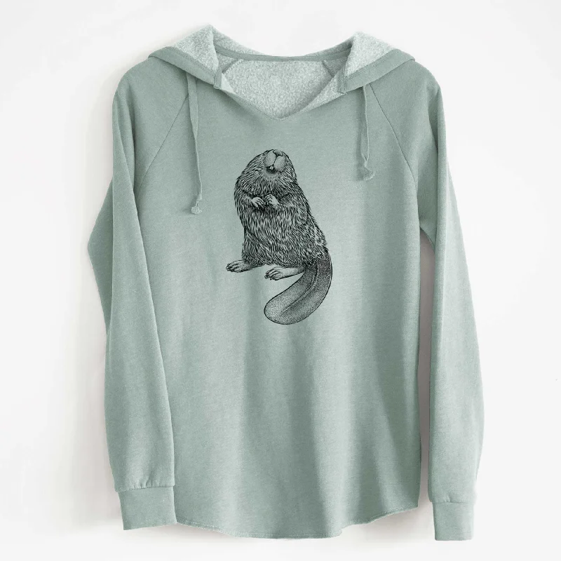 North American Beaver - Castor canadensis - Cali Wave Hooded Sweatshirt