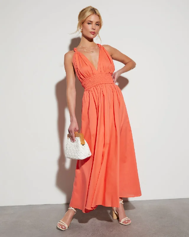Exclusive Online Offer Paradise Dream Cotton V-Neck Maxi Dress