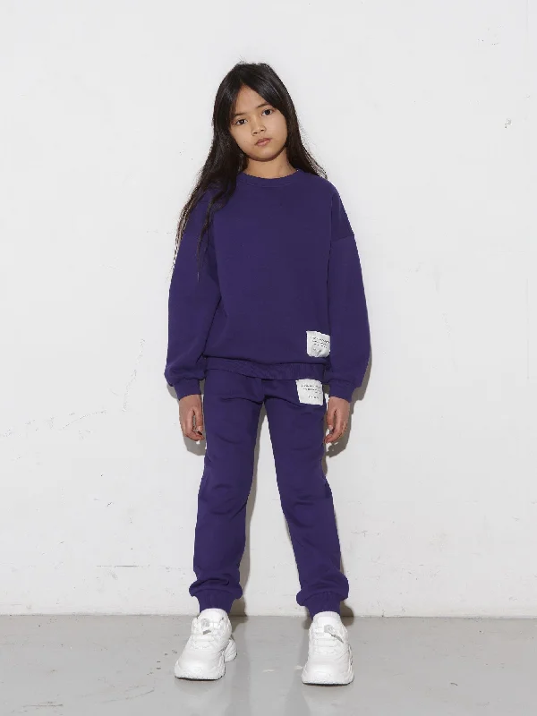 Year-End Sale Kids' Superpower Sweatshirt Violet Indigo