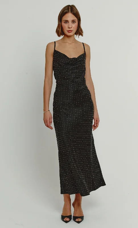 Crazy Deals Black Diamante Slip Dress