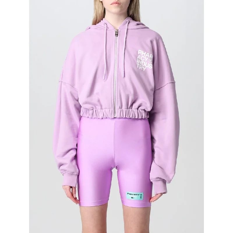Discount Extravaganza Purple Cotton Women Sweater With Zip Closure