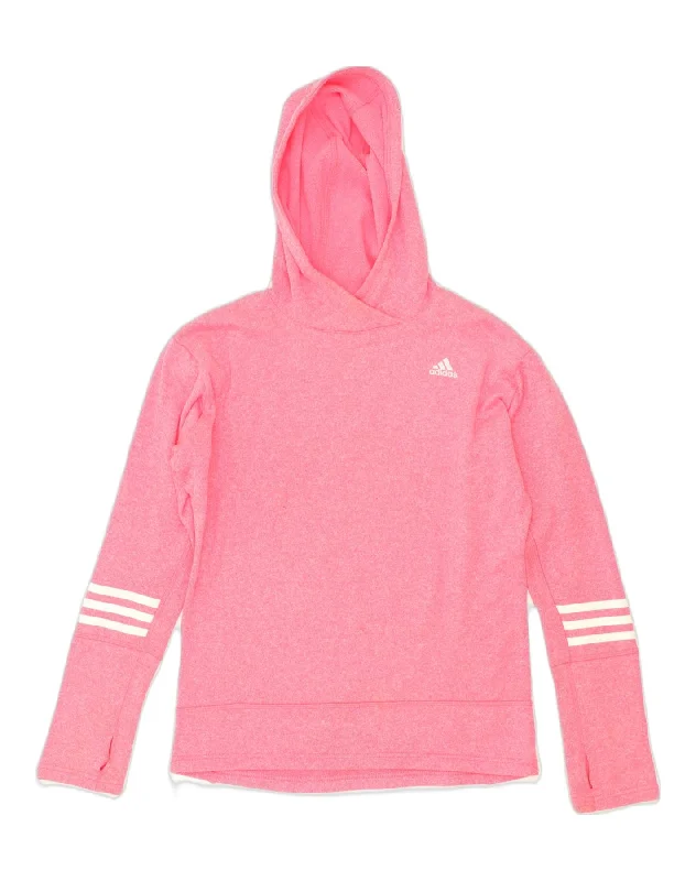 Online Specials ADIDAS Womens Hoodie Jumper UK 10 Small Pink Polyester