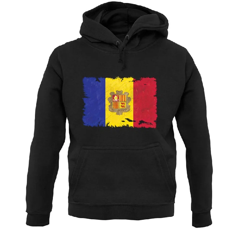 Low Prices Andorra Grunge Style Flag Unisex Hoodie