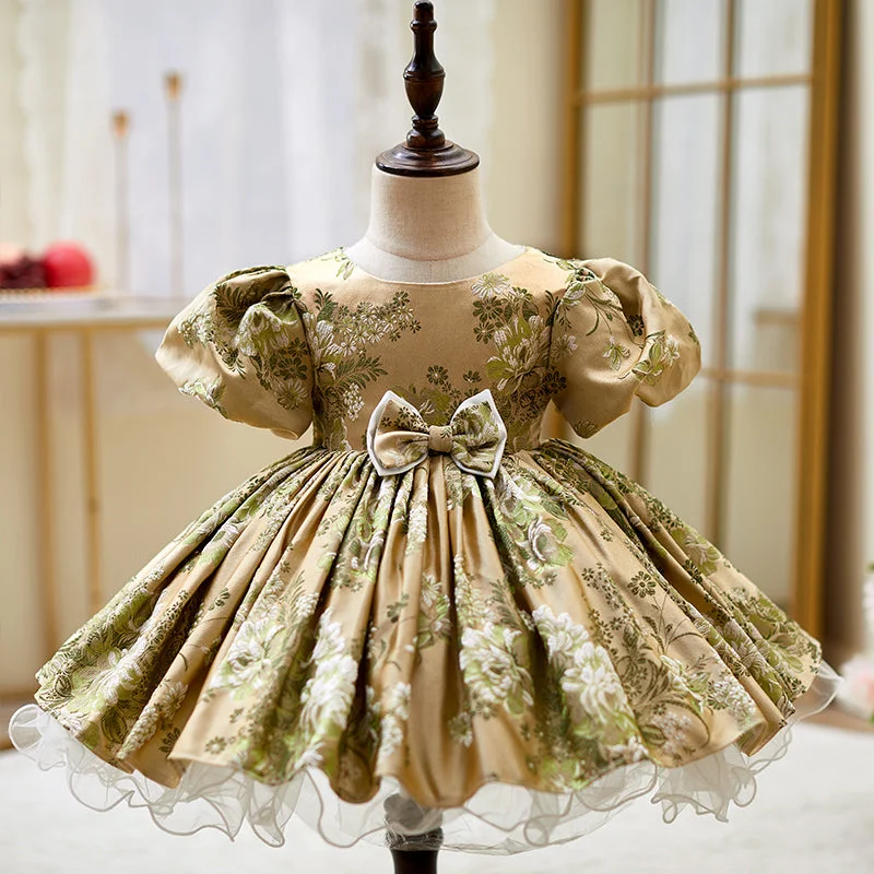 Extra Savings Toddler Prom Dress Girl First Communion Vintage Round Neck Print Princess Dress Extra Savings Toddler Prom Dress Girl First Communion Vintage Round Neck Print Princess Dress