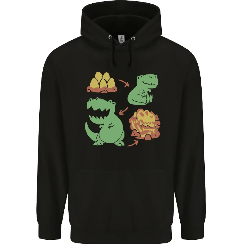 Exclusive Savings Dinosaur Evolution Extinction Fossils T-Rex Mens 80% Cotton Hoodie