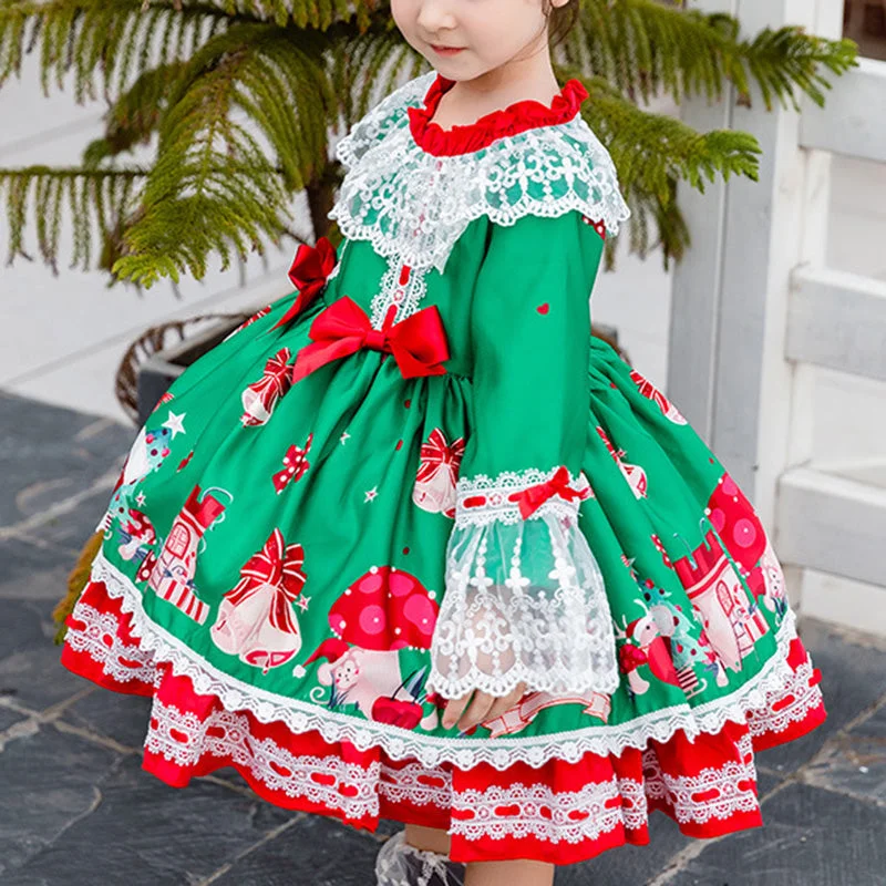 Weekend Deal Toddler Ball Gowns Girl Christmas  Pageant Party Dress Lolita Princess Dress