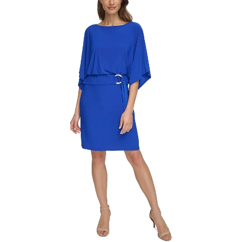 Anniversary Sale Jessica Howard Womens Petites Blouson Belted Wear To Work Dress